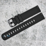 Силиконова каишка за часовник SN18101, Черна, 18мм