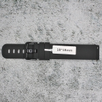 Силиконова каишка за часовник SN18101, Черна, 18мм