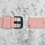 Силиконова каишка за часовник SN18194, Розова, 18мм