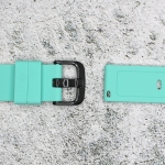 Силиконова каишка за часовник SN18196, Тюркоаз, 18мм