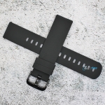 Силиконова каишка за часовник SN20101, Черна, 20мм