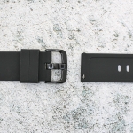 Силиконова каишка за часовник SN20101, Черна, 20мм