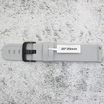 Силиконова каишка за часовник SN20181, Сива, 20мм