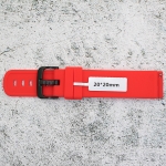 Силиконова каишка за часовник SN20190, Червена, 20мм