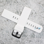 Силиконова каишка за часовник SN22160, Бяла, 22мм