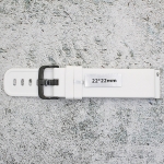 Силиконова каишка за часовник SN22160, Бяла, 22мм