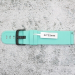 Силиконова каишка за часовник SN22196, Тюркоаз, 22мм