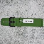 Силиконова каишка за часовник SN22198, Зелена, 22мм