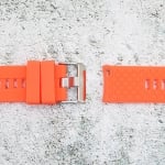 Силиконова каишка за часовник SN2285, Оранжева, 22мм