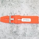 Силиконова каишка за часовник SN2285, Оранжева, 22мм
